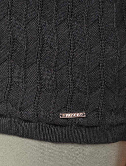 Джемпер с из хлопка с нейлоном фактурной вязки