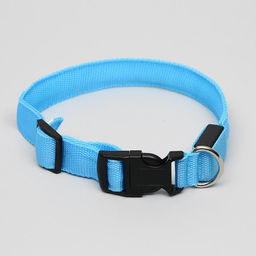 Ошейник с подсветкой размер L, ОШ 45-52 х 2,5 см 3 режима свечения голубой - Пижон фото 2