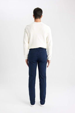 Длинные брюки из твила прямого кроя узкого кроя - Defacto фото 9