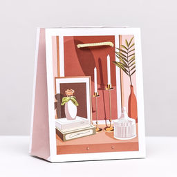 Пакет подарочный Уют, 11,5 х 14,5 х 6,5 см