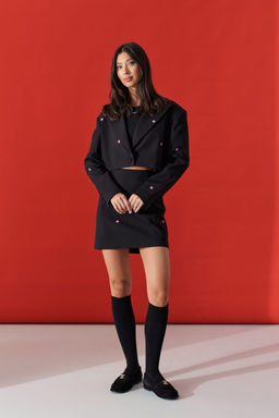 Жакет Annete А5538 укороченный черный фото 5