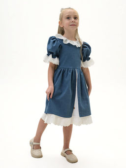 ДЛ 26-5 платье для девочки ЗАБАВА джинс