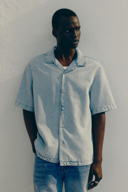 Camisa resort en denim Regular Fit - H&m фото 4