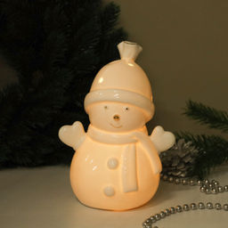 Фигурка Снеговик с подсветкой 19 см новогодний / YZ21630 /уп 24/LED - Галеонтрейд фото 3