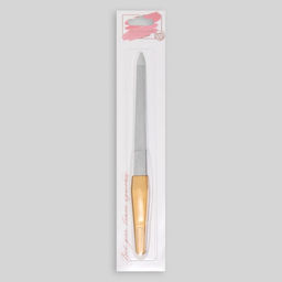 Цена за 2 шт. Пилка металлическая для ногтей, 17 см, на блистере, цвет золотистый