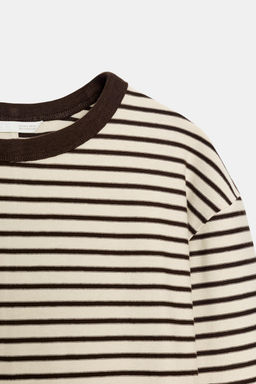 CAMISETA RAYAS MANGA LARGA / Rayas marrones - Zara фото 8