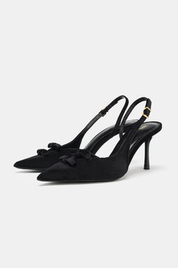 VELVET-EFFECT BOW HEELS - Zara фото 4