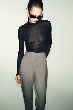 HIGH-WAIST TROUSERS