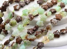Бусины для творчества Звезды из хризопраза 8*8мм с гранями, 37см, 50 бусин Радуга камня