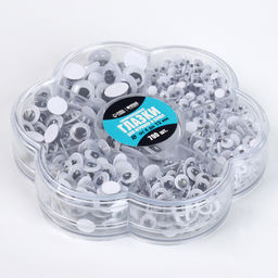 Набор самоклеящихся глазок для кукол и игрушек 4-12 мм, 700 шт.