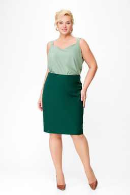 Костюм Swallow 689 бежево-зеленая клетка+зеленый фото 8