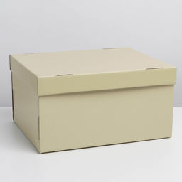 Коробка складная Бежевая, 31,2 х 25,6 х 16,1 см