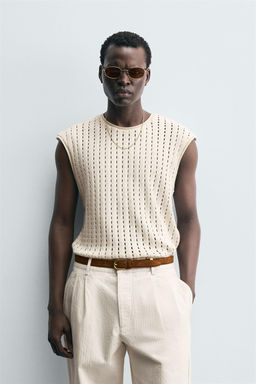 SLEEVELESS KNIT T-SHIRT - Zara фото 2