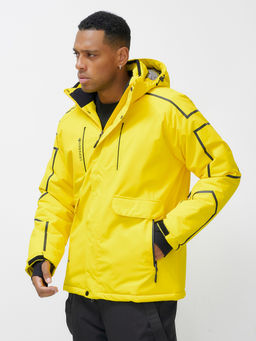 Горнолыжный костюм мужской зимний желтого цвета 390J - Leifensh фото 15