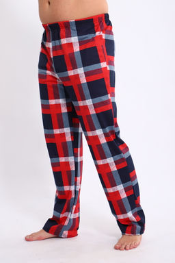 Брюки домашние мужские из кулирки красная клетка - Амадэль фото 2