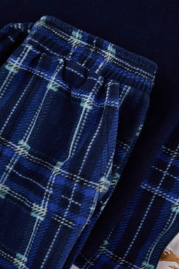 Lacivert Regular Fit Couple /Cift Ekose Desenli Polar Pijama Tak?m? TMNAW26PT00036 - Trendyolmilla фото 2