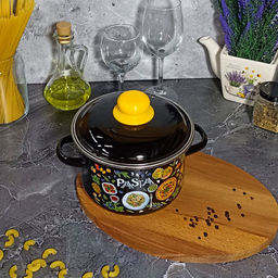 Кастрюля 2,0л цил. черн. Pasta 1RD161M - Стальэмаль фото 8