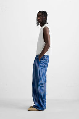 STRIPED RELAXED FIT TROUSERS - Zara фото 4
