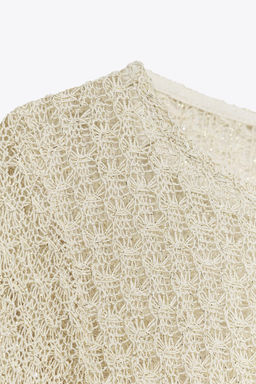 METALLIC THREAD TUNIC TOP