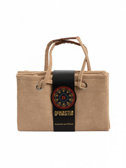 Корзина для белья 35x30x50 бежевый вельвет - Denastia фото 7