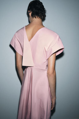 ZW COLLECTION POPLIN DRESS WITH PLEATS - Zara фото 14