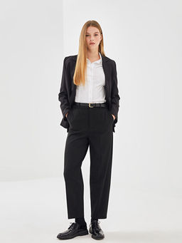 Beli Kemerli Loose Fit Kad?n Pantolon