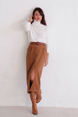 10886 Юбка миди-макси camel - Martichelli фото 4