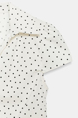 CAMISA ENTALLADA FRUNCES / Crudo / Negro - Zara фото 7