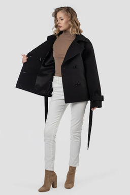 01-12222 Пальто женское демисезонное (пояс) - El podio фото 3