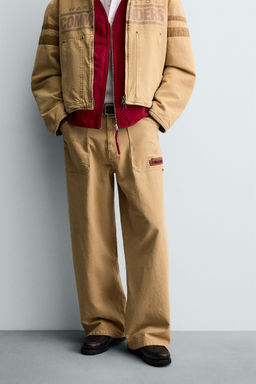 BAGGY FIT NFL WASHINGTON COMMANDERS EMBROIDERED PATCH TROUSERS - Zara фото 8