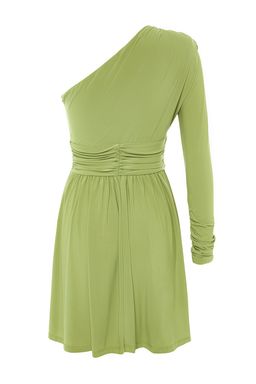 Trendyolmilla Ac?k Yesil A-Kesim Pencere/Cut Out Detayl? Orme K?sa S?k Abiye Elbise TPRSS23EL00032 фото 8