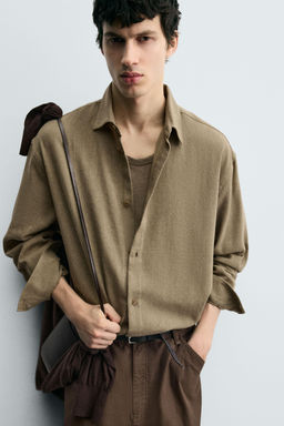 COTTON BLEND TEXTURED SHIRT - Zara фото 5