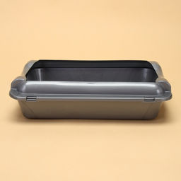 Туалет средний с бортом 36 х 26 х 9 см, лоток+борт серебро