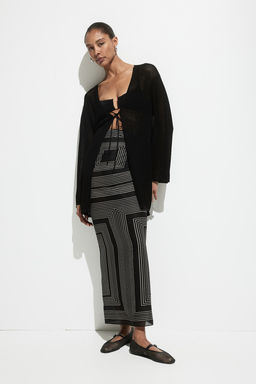 Cardigan playero en punto pointelle