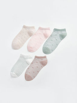 Desenli Kad?n Patik ?orap 5li Paket