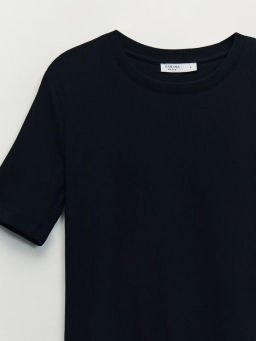 Базовая футболка в рубчик / Zarina  фото 10