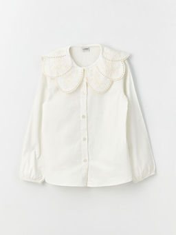 Bebe Yaka Nak??l? Uzun Kollu K?z ?ocuk G?mlek