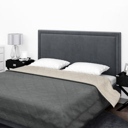 Покрывало 200х210 см, графитовый, микрофибра, полиэстер