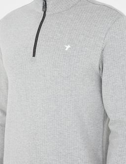 Серый меланжевый свитшот стандартного кроя - Cacharel фото 7