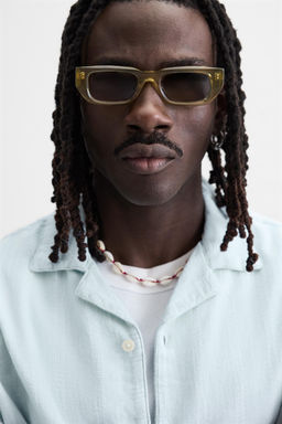 TEXTURED DENIM SHIRT - Zara фото 29