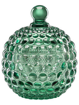 Горшочек д/меда 300 мл 11*11*13,5 см "Пузырьки" зеленый