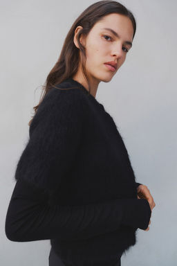 Mohair-blend cardigan