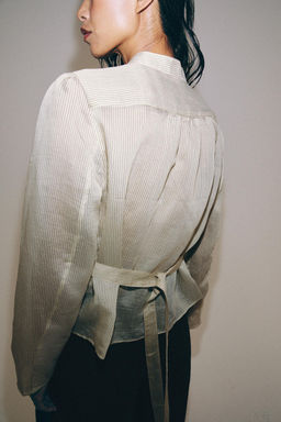 CAMISA RAYAS ALAMARES ZW COLLECTION / Crudo / Negro