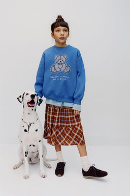 CHECKS PANELLED MIDI SKIRT - Zara фото 5