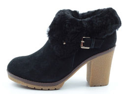 F01 BLACK Ботильоны женские (натуральная замша, байка) - Фабричный китай фото 5