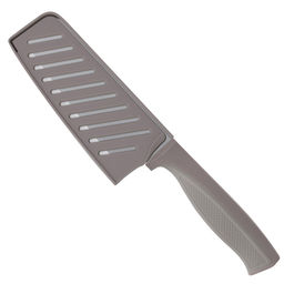 Нож топорик Комфорт 16см из нержавеющей стали, s1,8мм, ширина 6см, ручка из ударопрочного пластика с силиконовой вставкой, коричневый, в пластмассовом чехле, на картоне, TalleR (Китай) - Домашняя мода фото 2