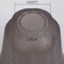 Цена за 2 шт. Плафон универсальный "Цветок"  Е14/Е27 дымчатый 14х14х13см