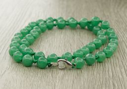 Авантюрин зеленый 8мм, бусы 46см