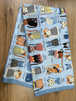 K13595 Платок 60/60 шелк искусственный ГОЛУБОЙ