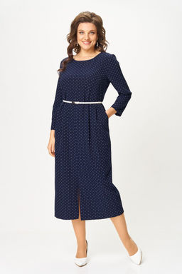 Платье Svetlana Style 2176 синий+горох
